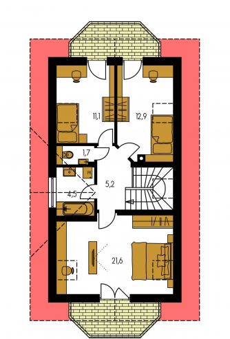 Floor plan of second floor - PREMIER 56